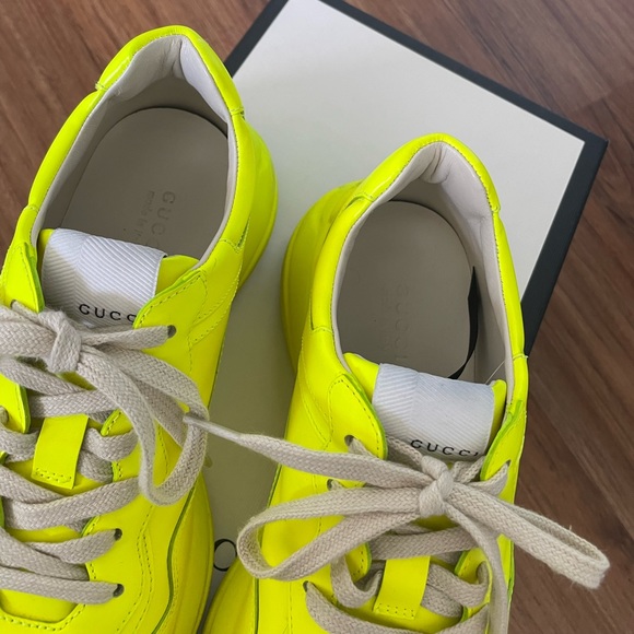 Authentic Neon Yellow Gucci sneakers. HARD TO FIND - Picture 6 of 7